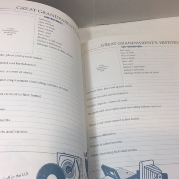 VTG 1990 Our Family-A Historical Journal, Journal about Ancestry Hardcover - Picture 11 of 12